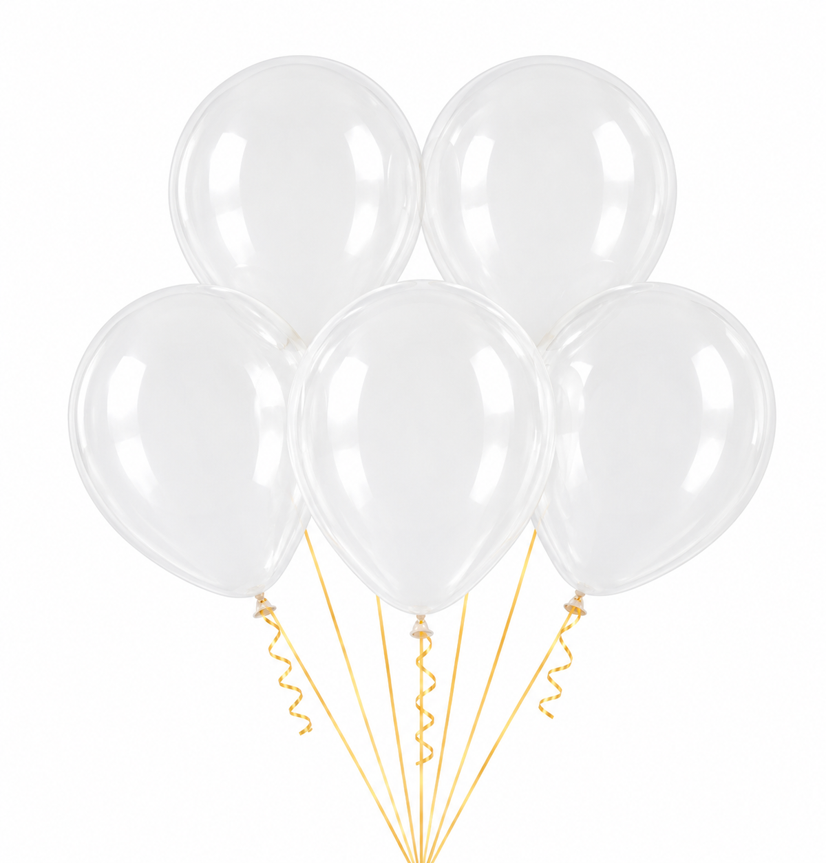 12 Inch Transparent Latex Balloon - Pack of 5