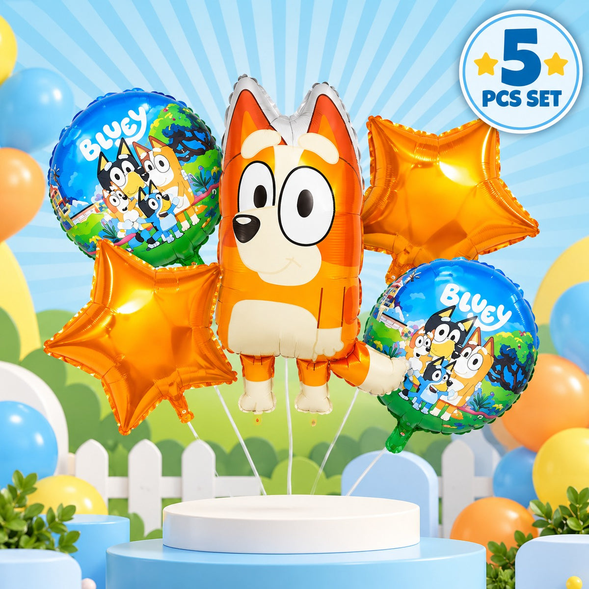 5 Pc Set Bingo Foil Balloon