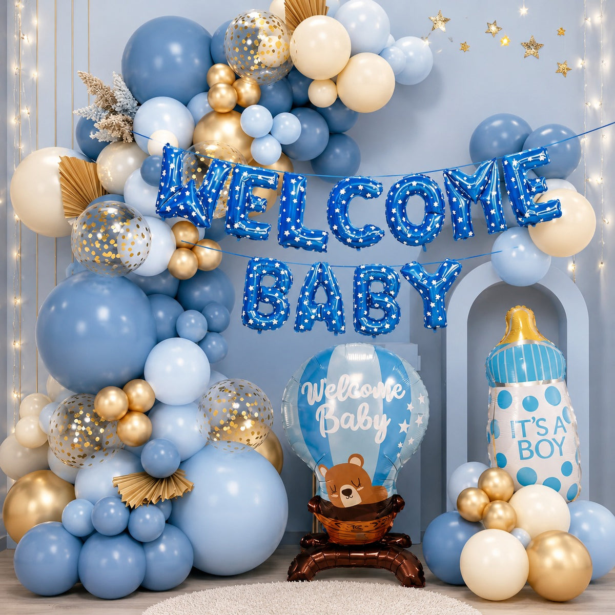 Welcome Baby Boy Balloon Set