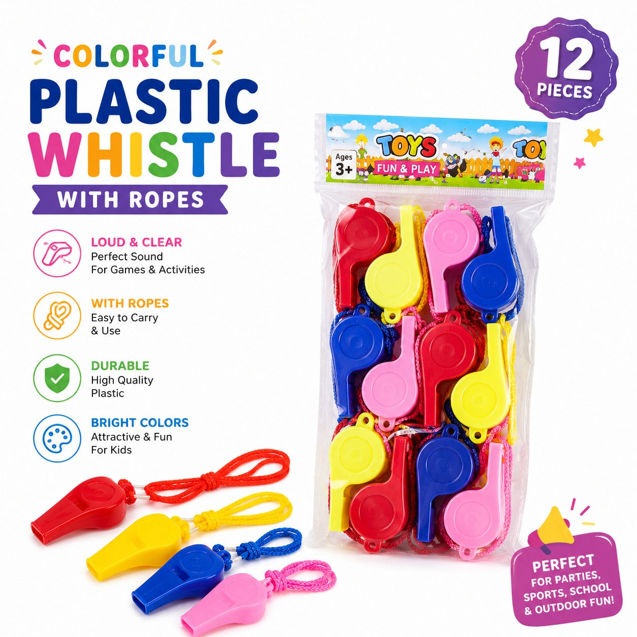 Whistle - Pack of 12