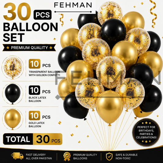 30 Pcs Confetti Balloon Set with Latex Balloon