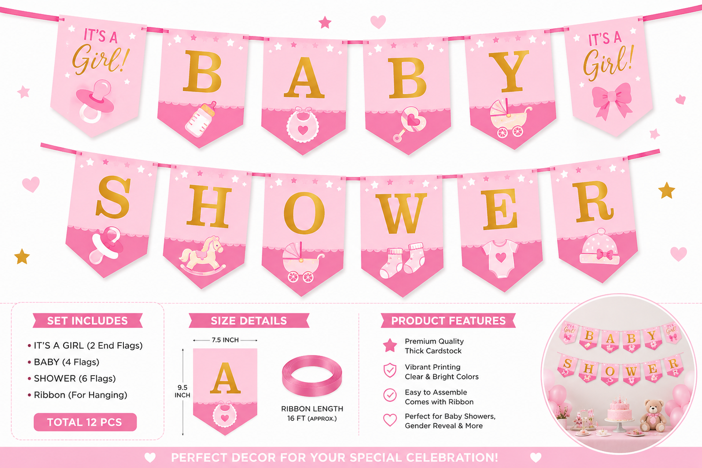 It’s a Girl Baby Shower Banner