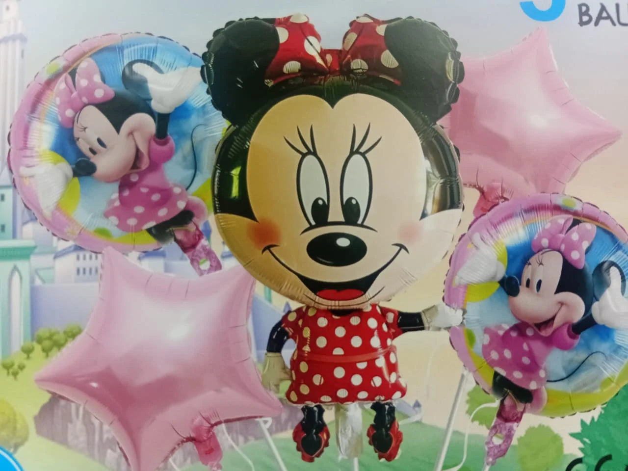 5 Pcs Set Minnie Mouse Foil Balloons