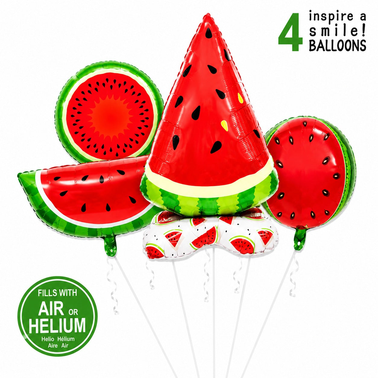 Watermelon 4 Pcs Character Foil Balloon