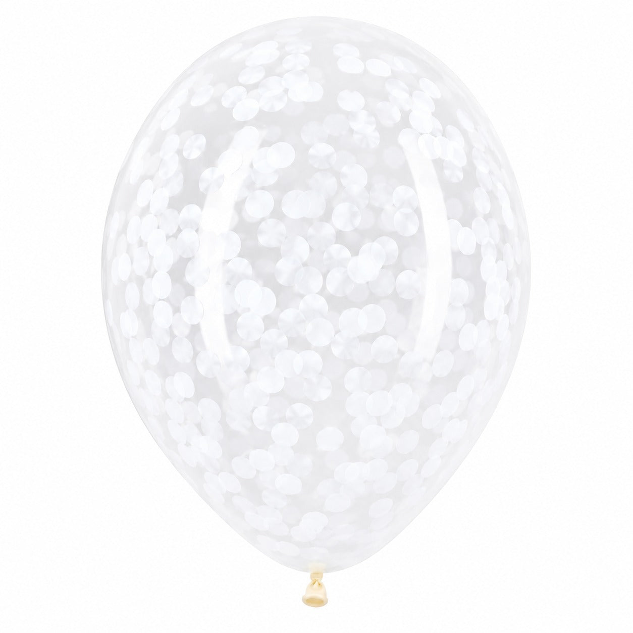 12 Inch Latex Balloon with Confetti - Pack of 25 (White)