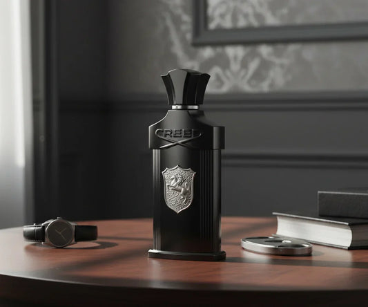 Creed Aventus bottle showing premium masculine fragrance design