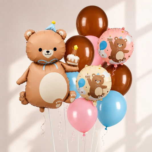 10 Pcs Teddy Foil Balloon