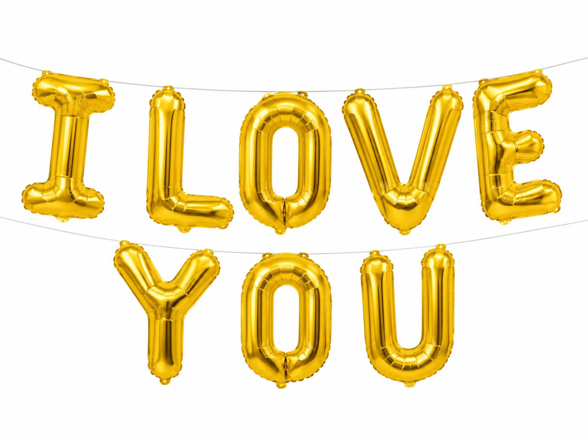 16 Inch I Love You Foil Balloon Set