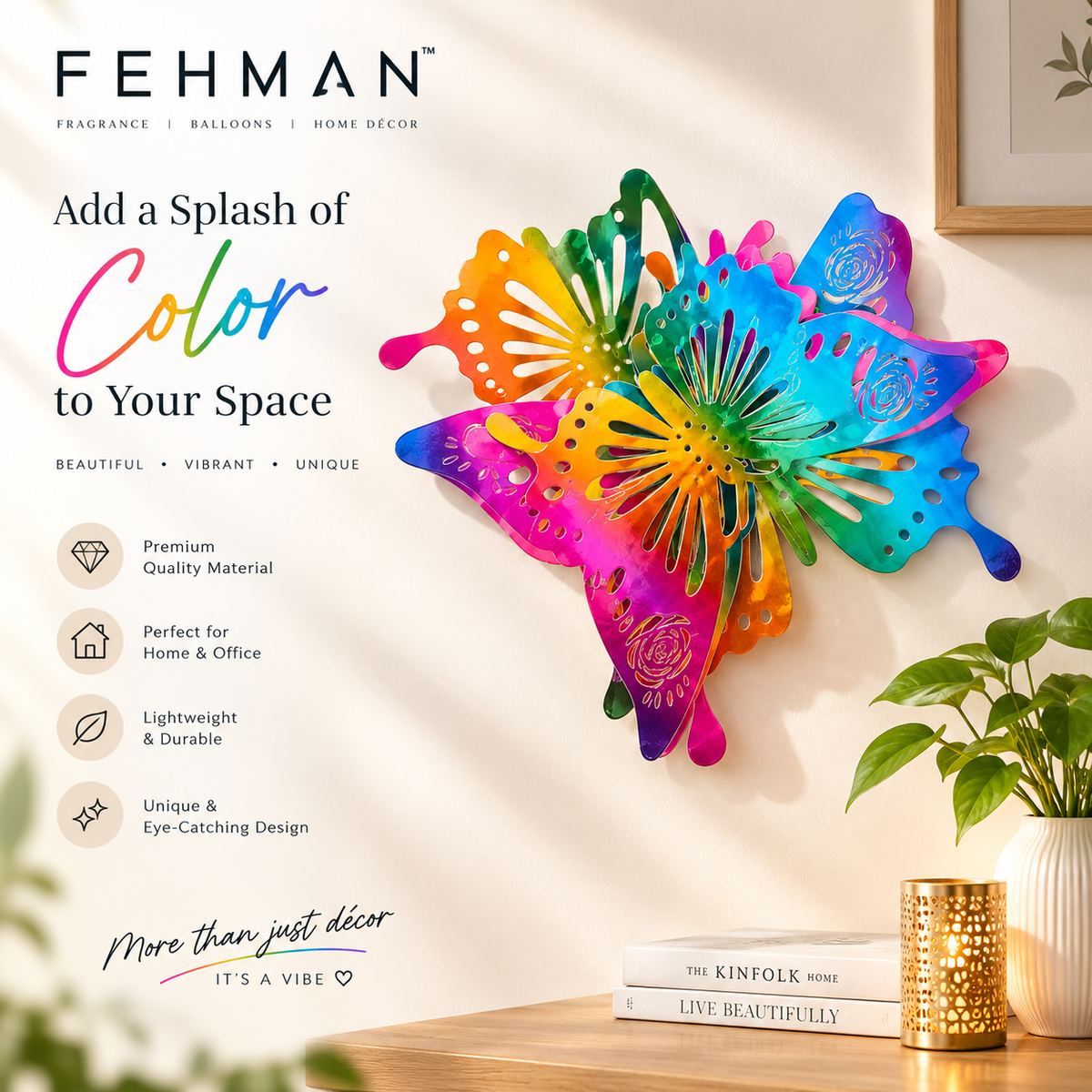3D BUTTERFLY DECORATION - PACK OF 12