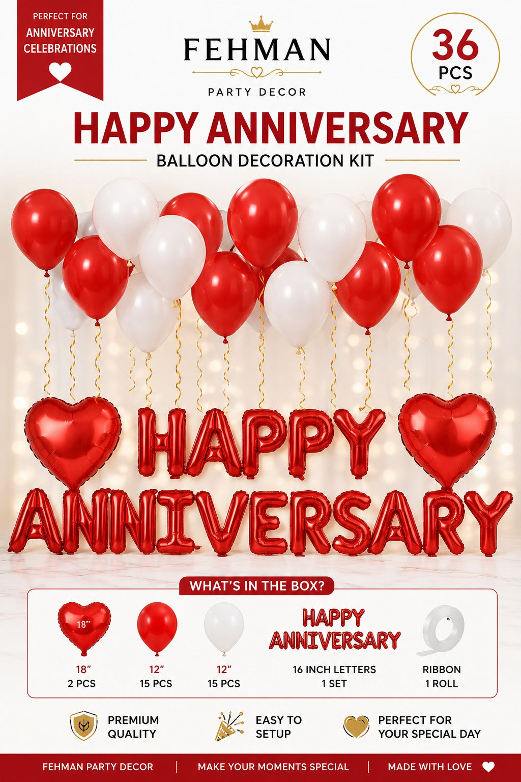 36 Pc Happy Anniversary Kit