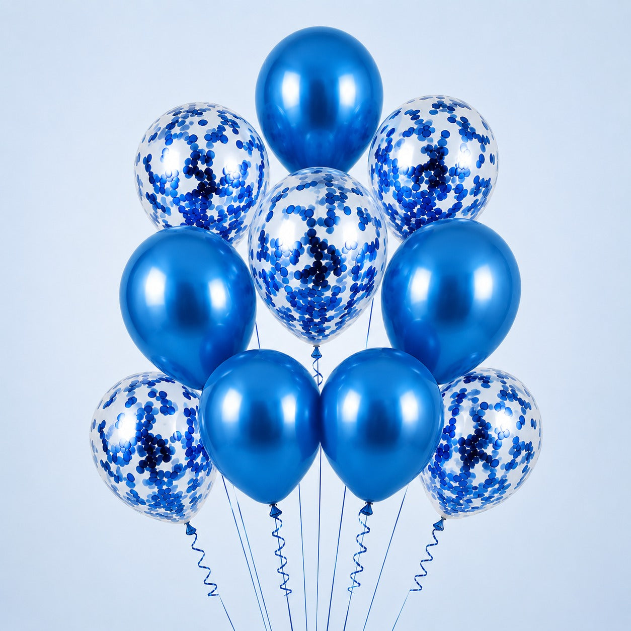 10 Pc Set Cofetti & Latex Ballon - Multi Color