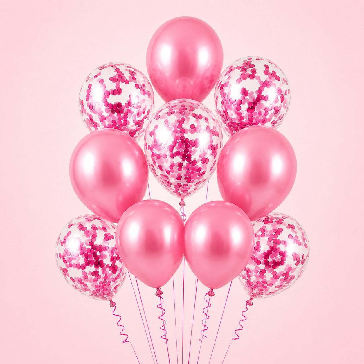 10 Pc Set Cofetti & Latex Ballon - Multi Color