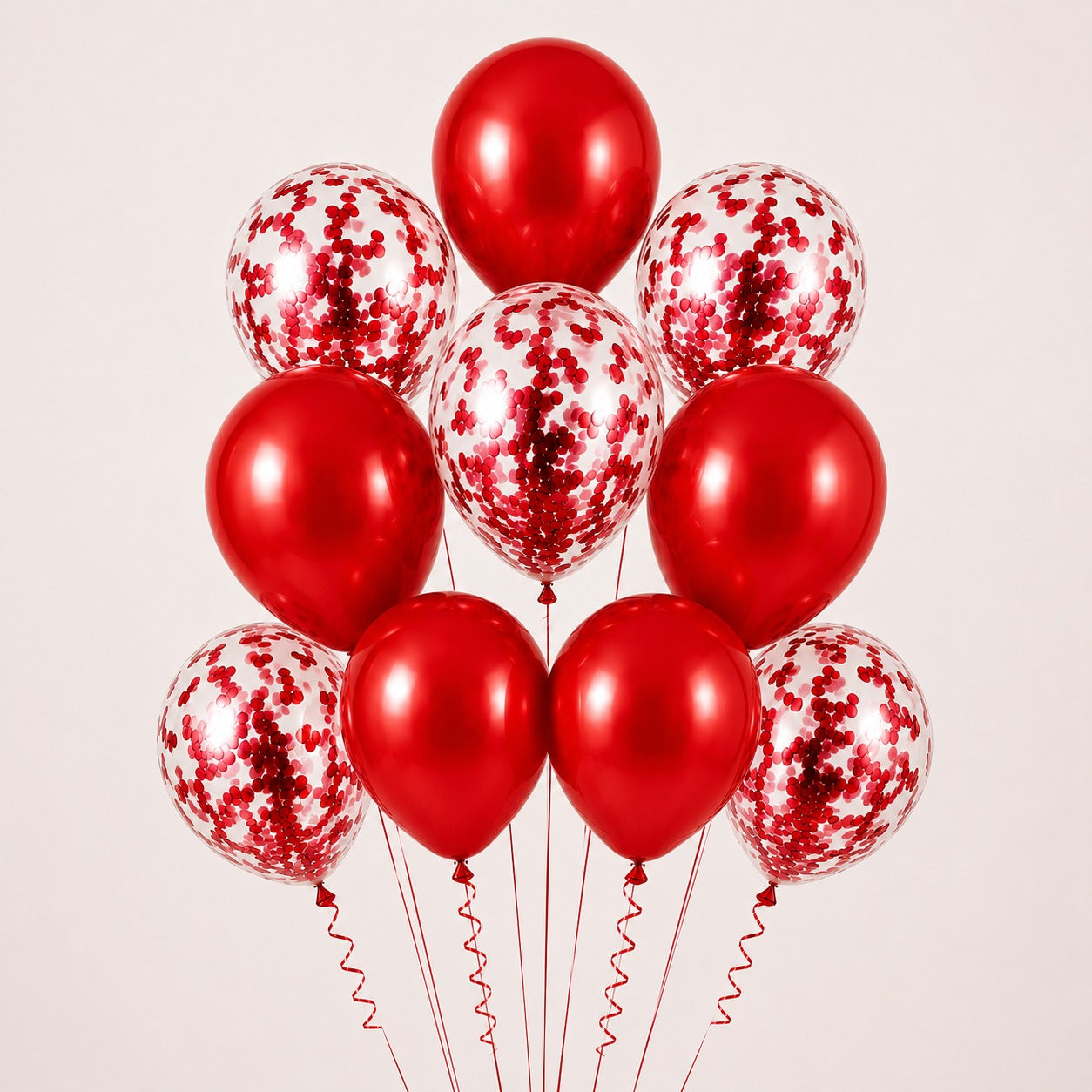 10 Pc Set Cofetti & Latex Ballon - Multi Color