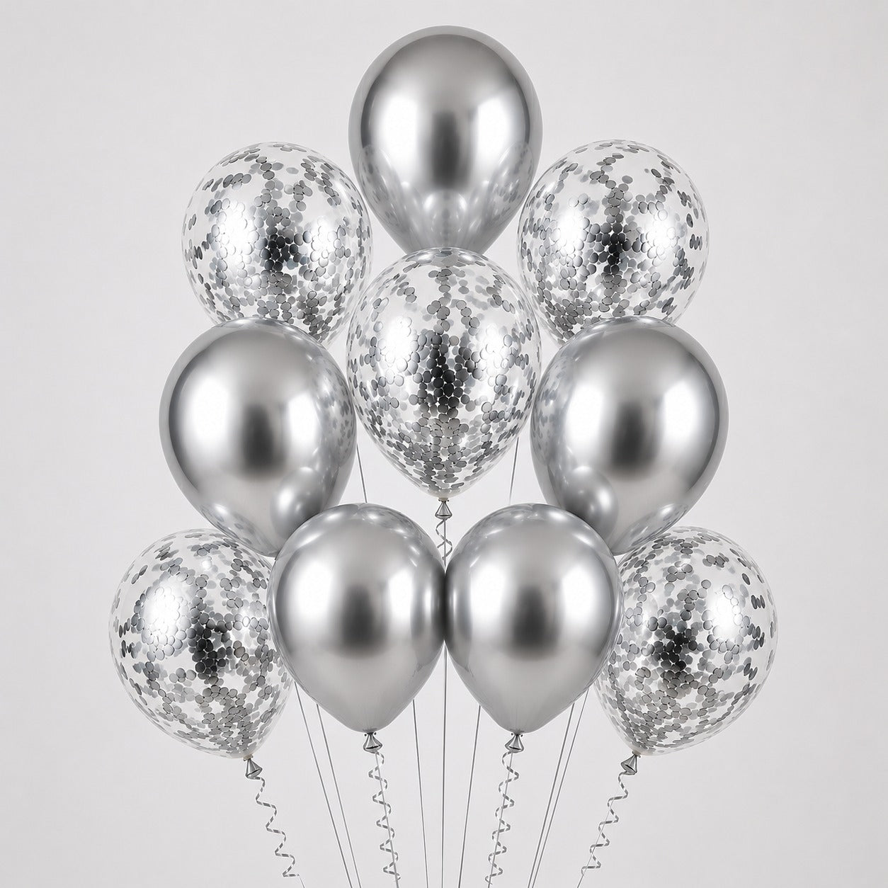 10 Pc Set Cofetti & Latex Ballon - Multi Color