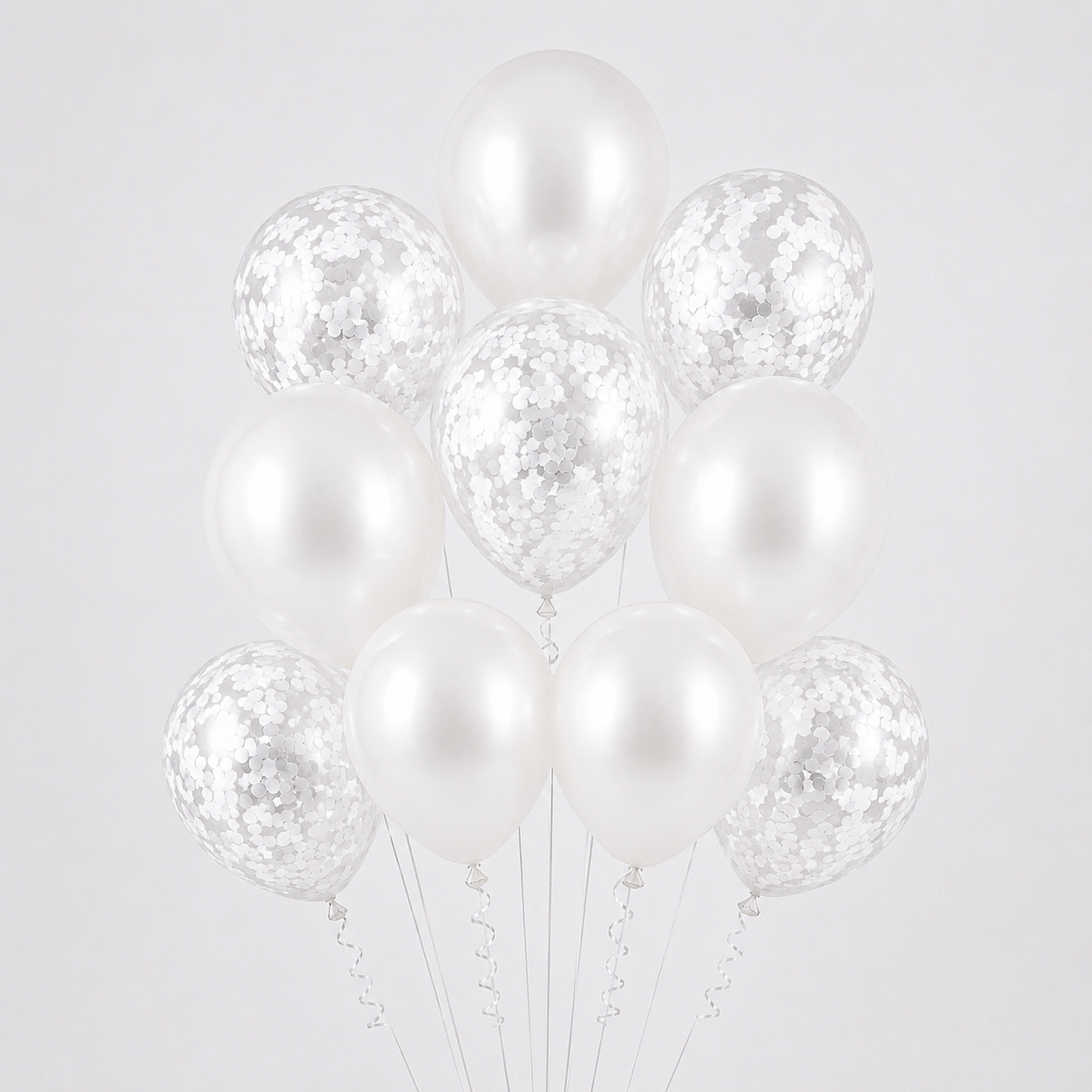 10 Pc Set Cofetti & Latex Ballon - Multi Color