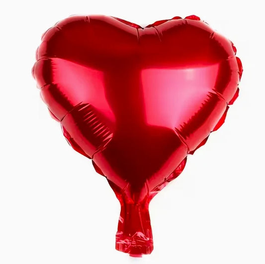 10 Inch Heart Foil Balloon - 5 Pcs Set