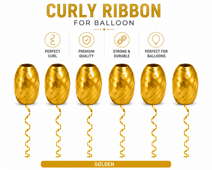 Curly Ribbon for Balloons - Pack of 6
