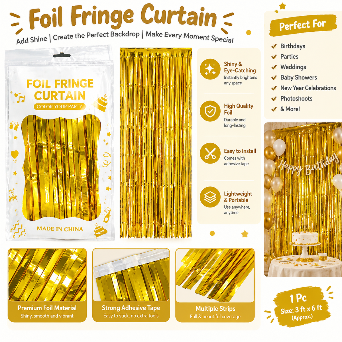 Foil Curtain Fringes