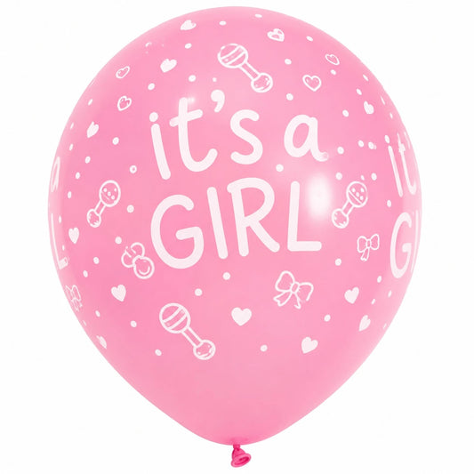 It’s a Girl Printed Latex balloon blue color pack of 25