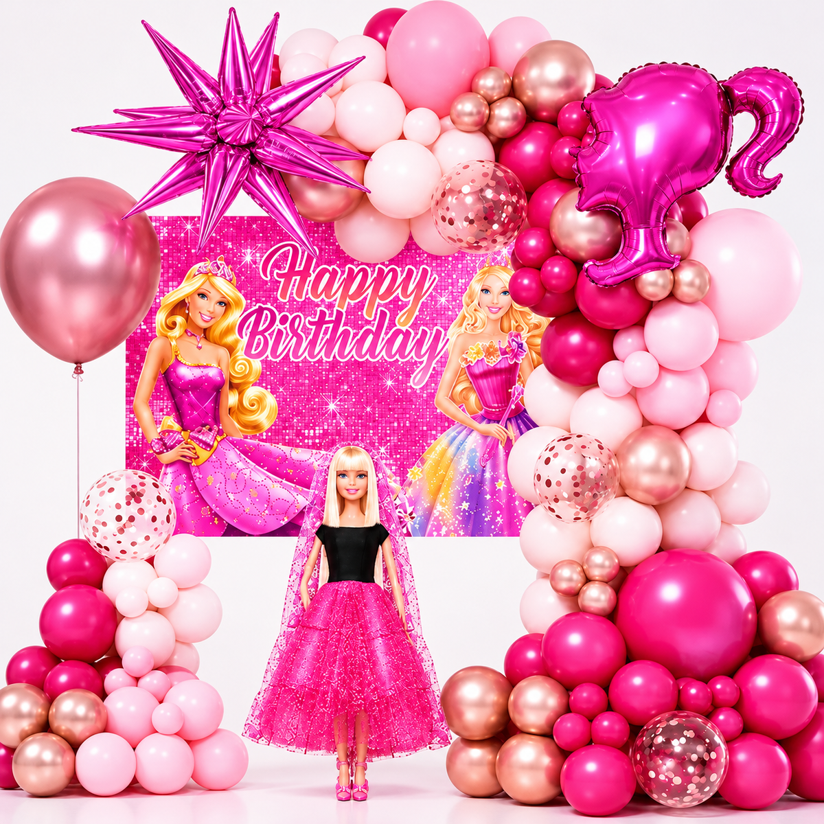 Barbie Balloon Set - 66 pcs