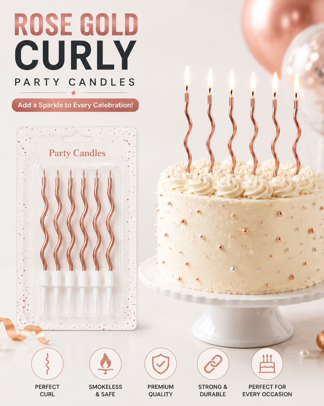 Spiral Candle (Curly Candle) - Pack of 6
