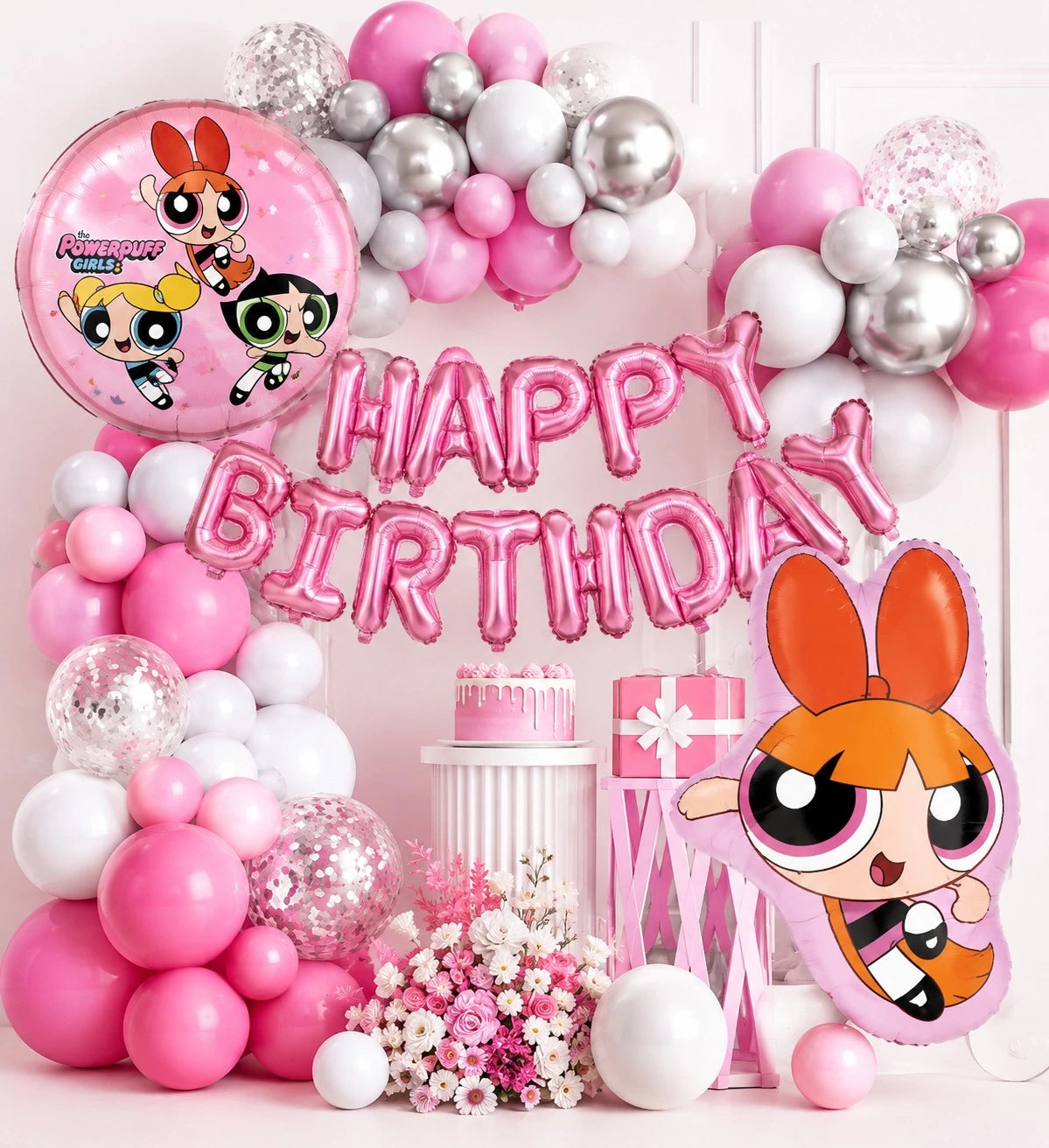 62 Pc Happy Birthday Powerpuff Girls Theme Kit