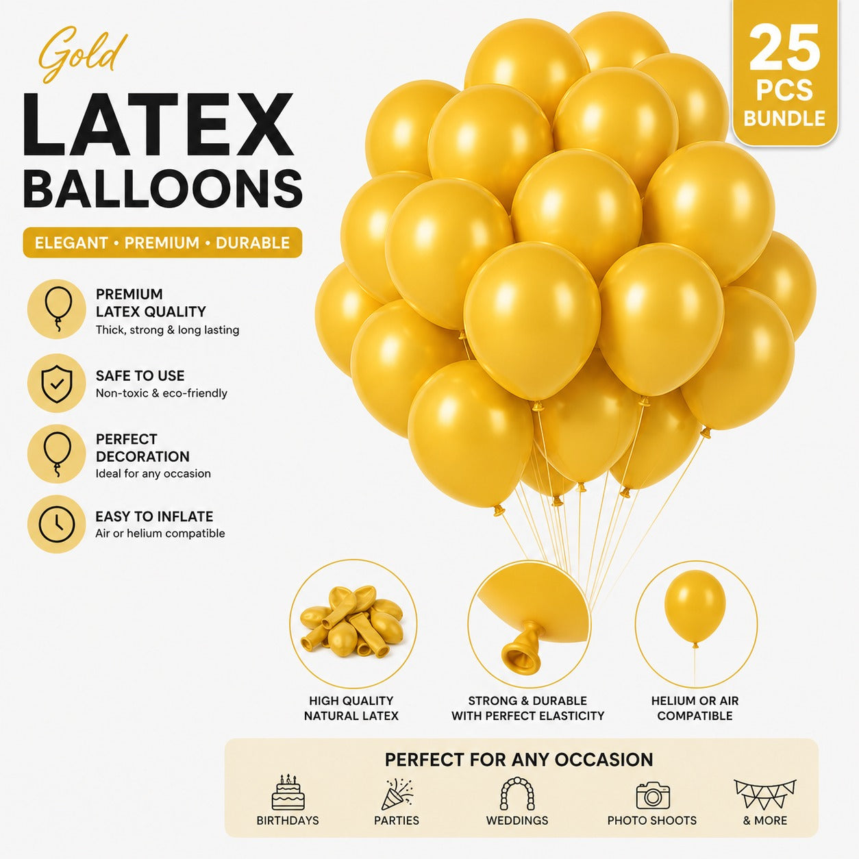 Latex Balloon - Pack of 25