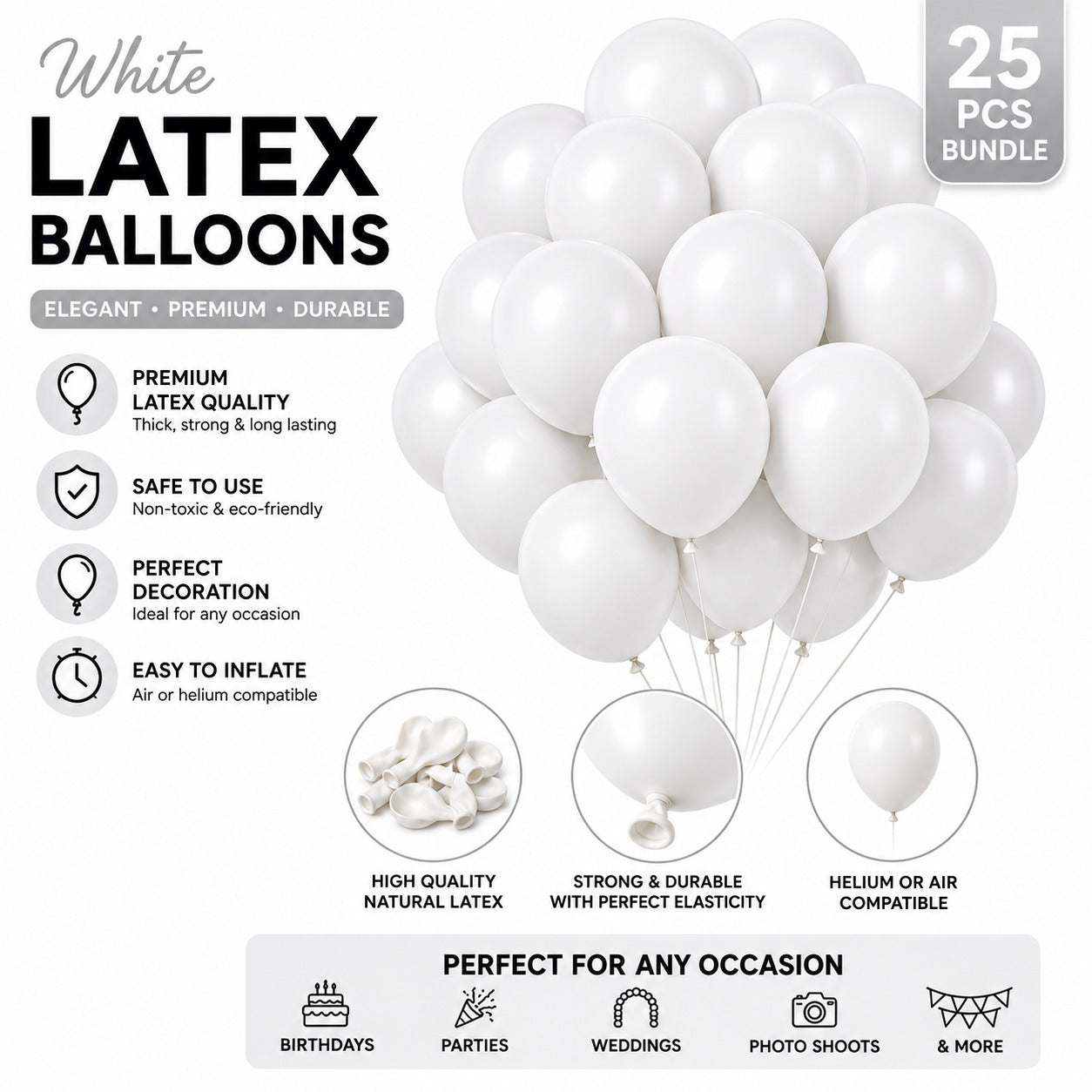 Latex Balloon - Pack of 25