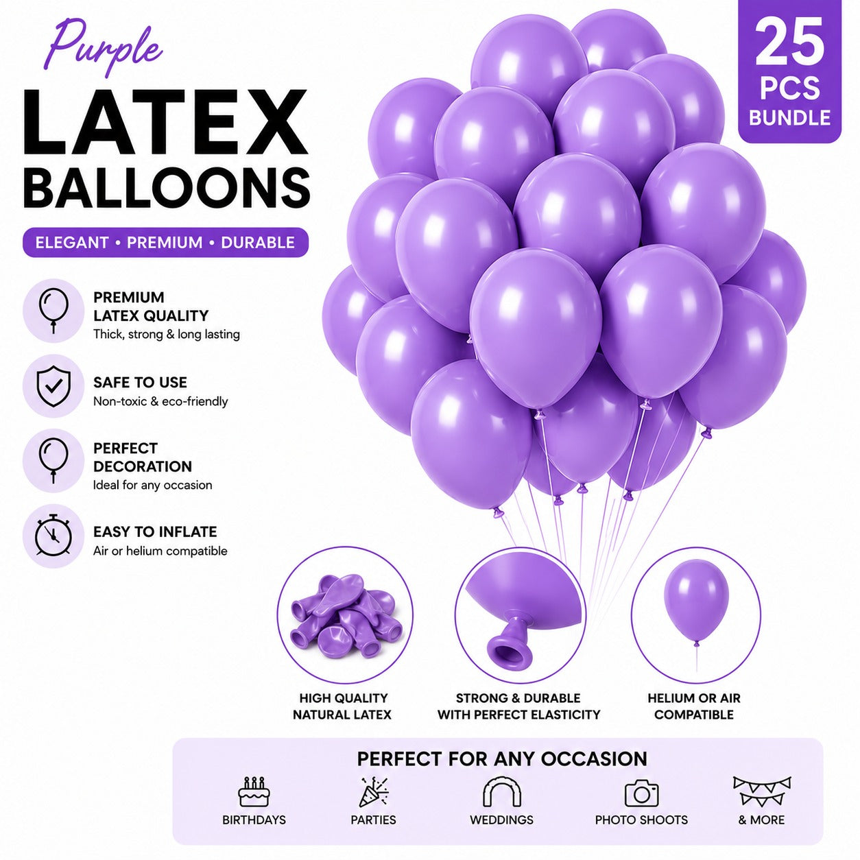 Latex Balloon - Pack of 25