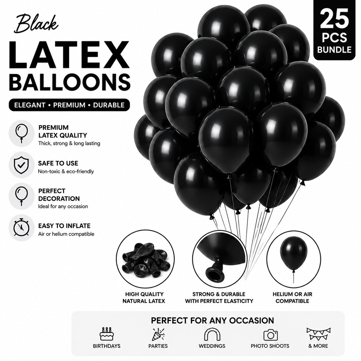 Latex Balloon - Pack of 25