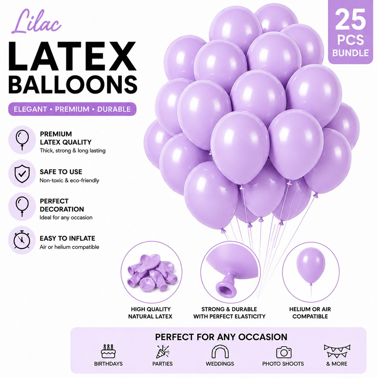 Latex Balloon - Pack of 25