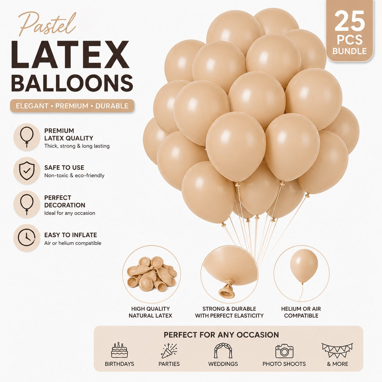Latex Balloon - Pack of 25