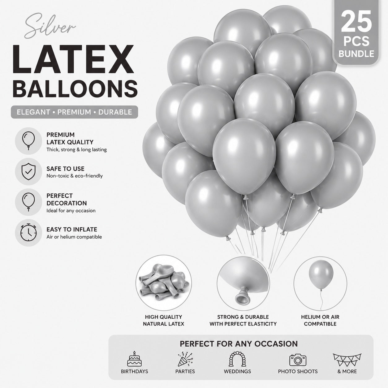 Latex Balloon - Pack of 25