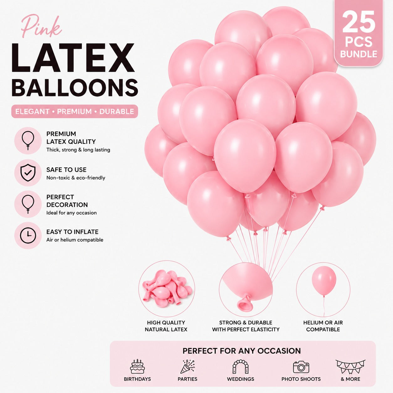 Latex Balloon - Pack of 25
