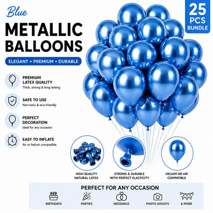 Metallic Chrome Balloon - Pack of 10