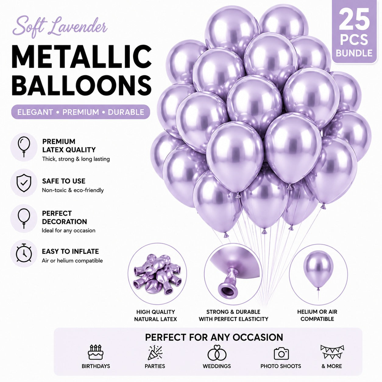 Metallic Chrome Balloon - Pack of 10