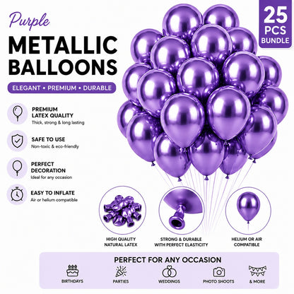 Metallic Chrome Balloon - Pack of 10