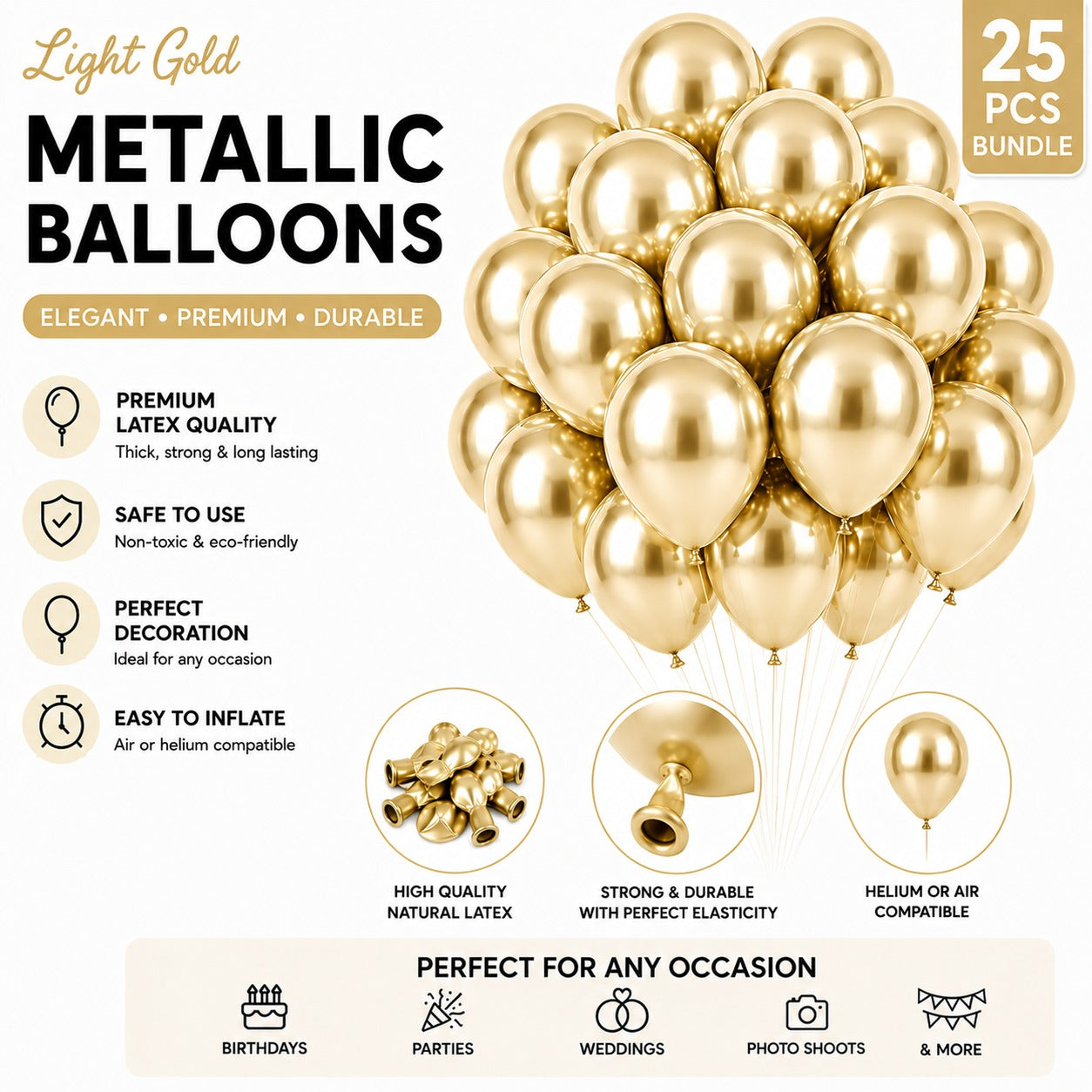 Metallic Chrome Balloon - Pack of 10