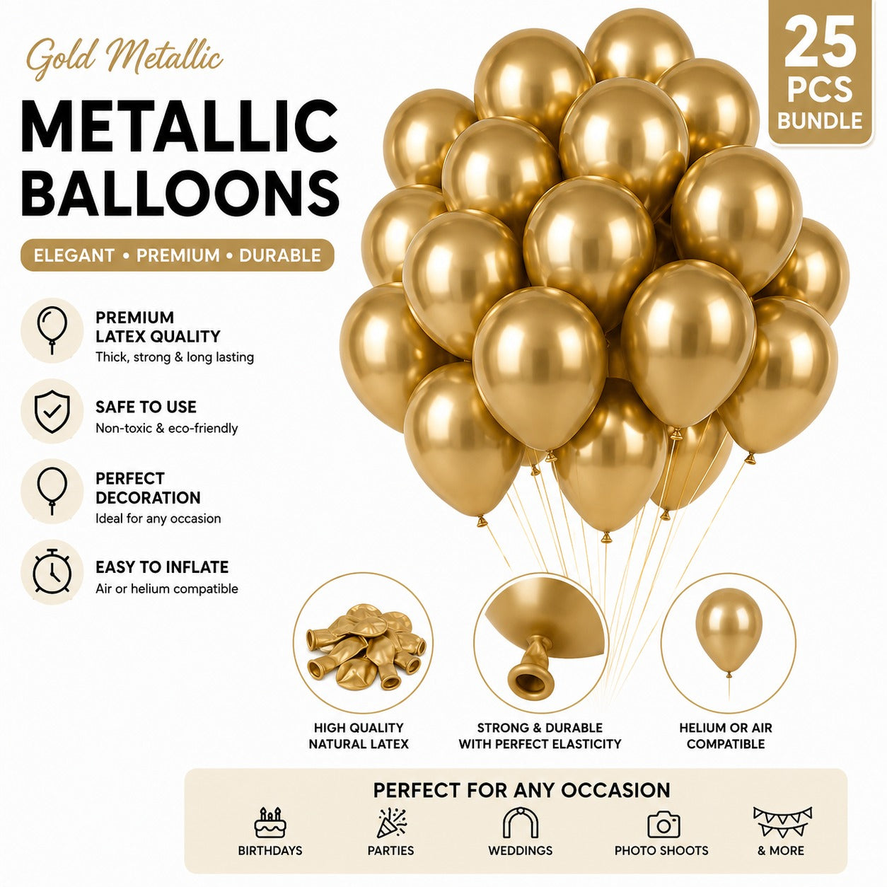 Metallic Chrome Balloon - Pack of 10