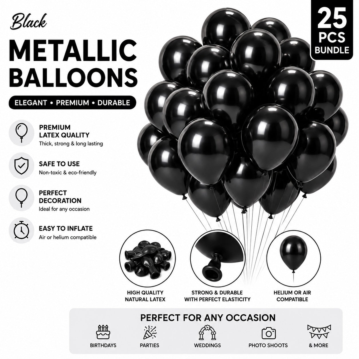 Metallic Chrome Balloon - Pack of 10