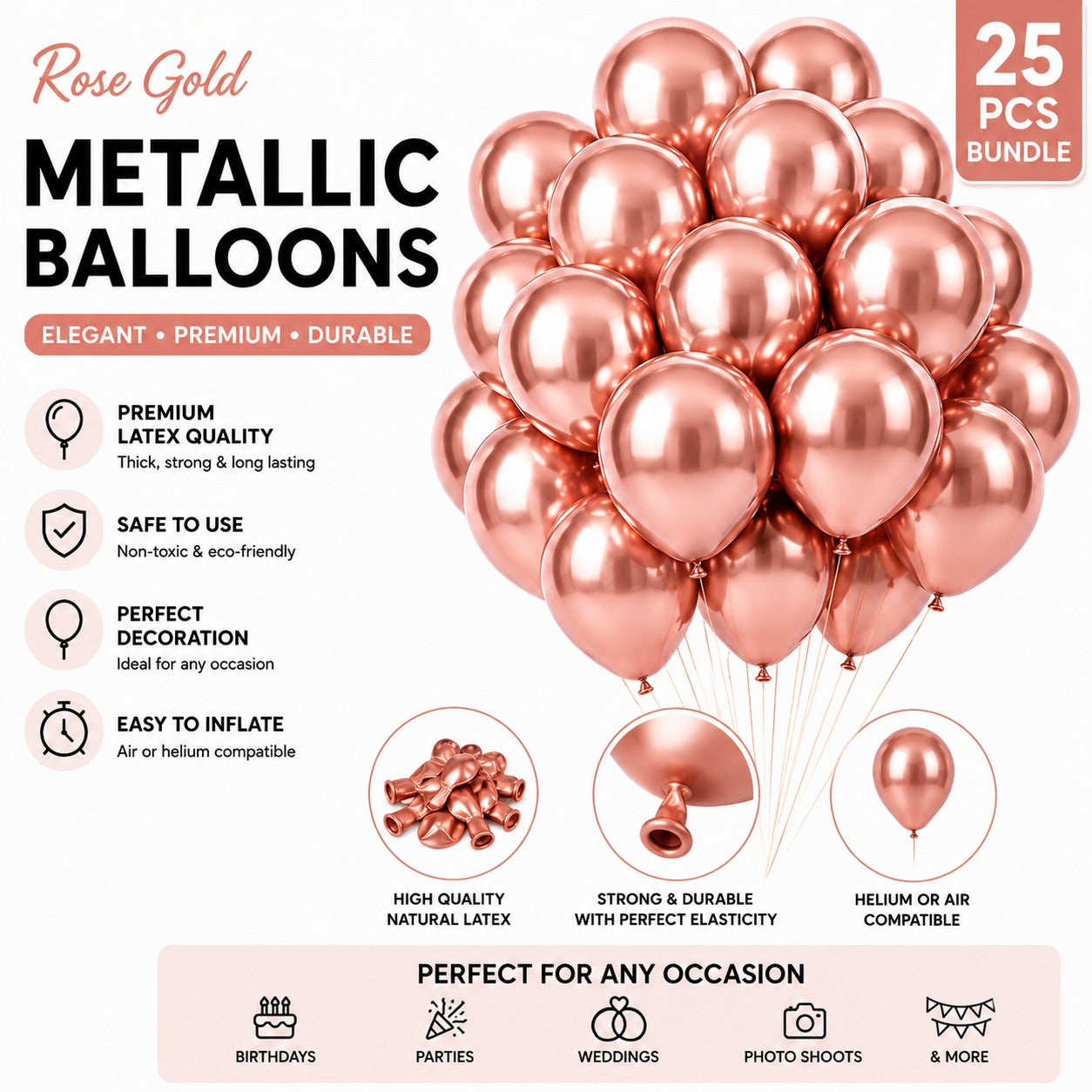 Metallic Chrome Balloon - Pack of 10