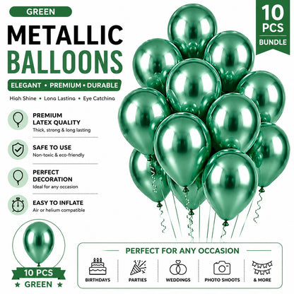 Metallic Chrome Balloon - Pack of 10
