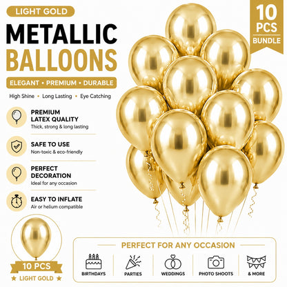 Metallic Chrome Balloon - Pack of 10