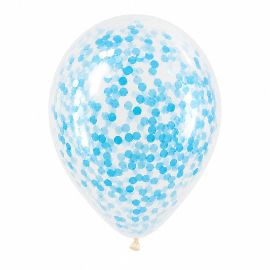 12 Inch Latex Balloon with Confetti - Pack of 25 (White)