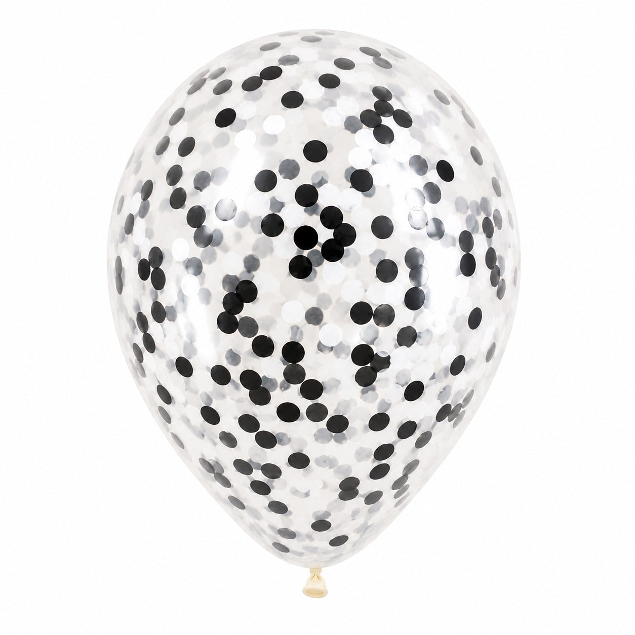 12 Inch Latex Balloon with Confetti - Pack of 25 (White)