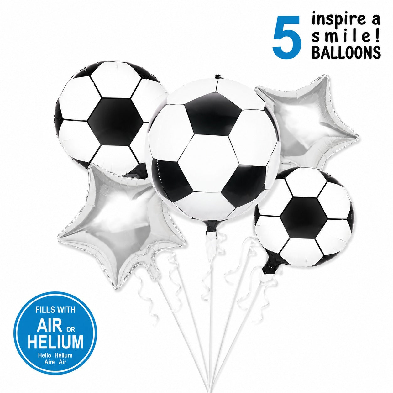 Football 5 Pcs Character Foil Balloon