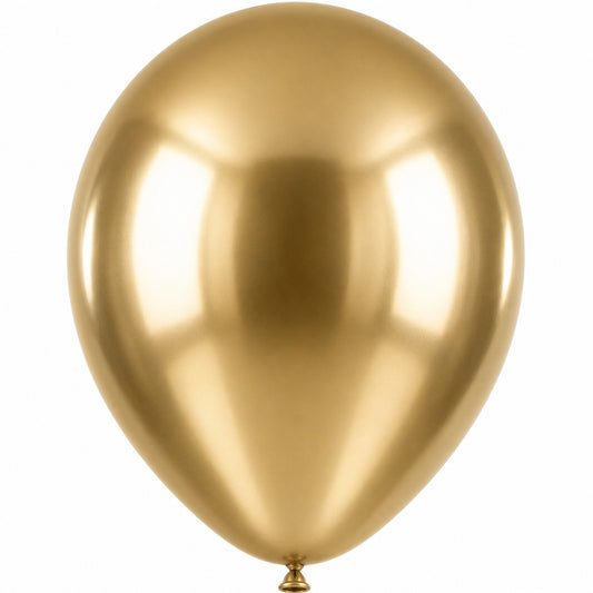 Metallic Chrome Balloon - Pack of 25 (Gold)