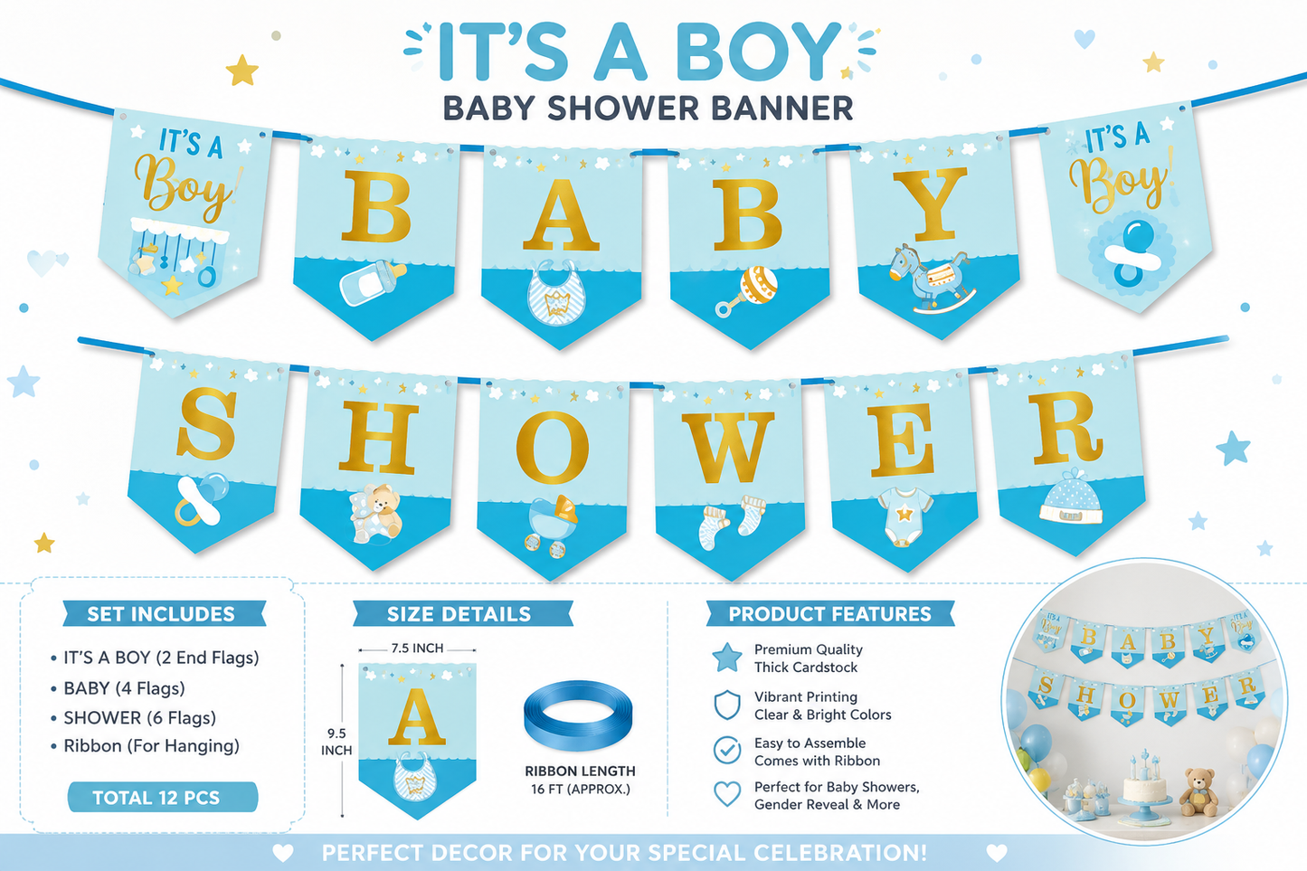 It’s a Boy Baby Shower Banner