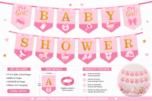 It’s a Girl Baby Shower Banner