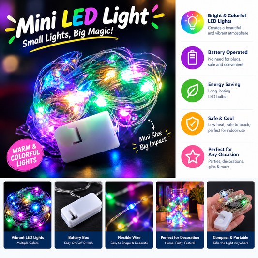 Mini Battery Powered Multi Color LED Light